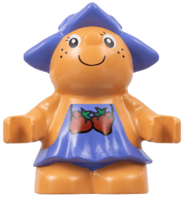 LEGO Duplo Figure Little Forest Friends Female Medium Violet Dress with Strawberries Pattern (Ji (31234pb02) Duplo Minifigure