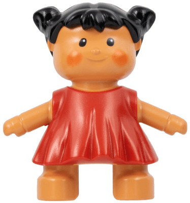 LEGO Duplo Figure Doll Sarah's Baby Red Dress (4142618 / 6052347) (31312pb03) Duplo Minifigure
