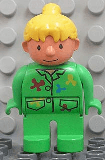 LEGO Duplo Figure Female Wendy in Wallpapering Outfit (4555pb021) Duplo Minifigure