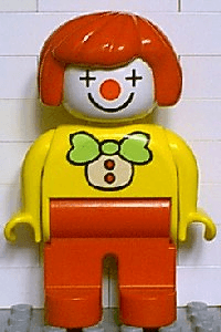 LEGO Duplo Figure Female Clown Red Hair (4555pb085) Duplo Minifigure