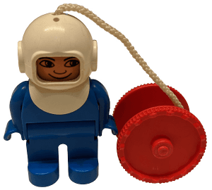 LEGO Duplo Figure Male Blue Top String and Red Reel (4555pb268) Duplo Minifigure