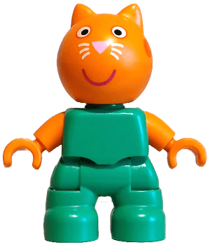 LEGO Duplo Figure Lego Ville Candy Cat (47205pb124) Duplo Minifigure