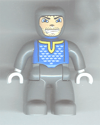 LEGO Duplo Figure Lego Ville Male Castle Blue Chest (47394pb006) Duplo Minifigure