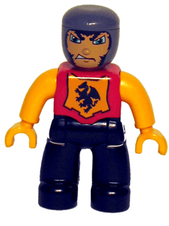 LEGO Duplo Figure Lego Ville Male Castle Red Chest Bright Light Orange Arms Bright Light Orange (47394pb012) Duplo Minifigure
