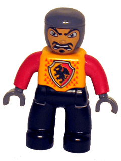 LEGO Duplo Figure Lego Ville Male Castle Bright Light Orange Chest (47394pb013) Duplo Minifigure
