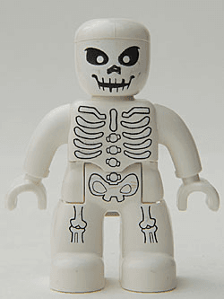 LEGO Duplo Figure Lego Ville Skeleton (47394pb049) Duplo Minifigure
