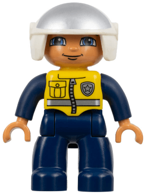 LEGO Duplo Figure Lego Ville Male Police (47394pb138) Duplo Minifigure