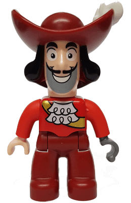 LEGO Duplo Figure Lego Ville Never Land Pirates Captain Hook (6033085 / 6078507) (47394pb164) Duplo Minifigure