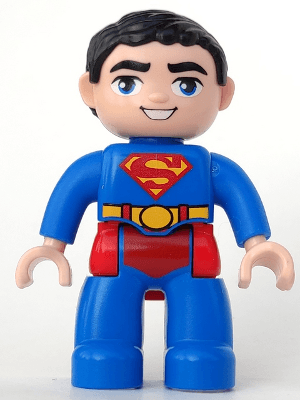 LEGO Duplo Figure Lego Ville Male Superman (47394pb175) Duplo Minifigure