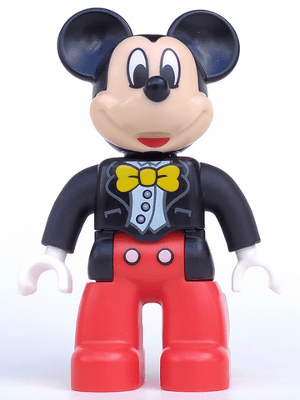 LEGO Duplo Figure Lego Ville Mickey Mouse Vest and Bow Tie (6108826 / 6206114 / 6269841) (47394pb194) Duplo Minifigure
