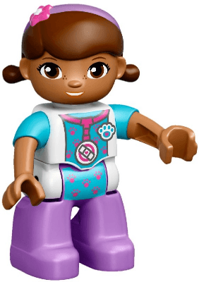 LEGO Duplo Figure Lego Ville Female Dottie McStuffins Medium Lavender Legs (6145599 / 6209896) (47394pb223) Duplo Minifigure