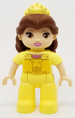 LEGO Duplo Figure Lego Ville Disney Princess Belle Bright Light Yellow Legs Top and Tiara Reddi (47394pb239) Duplo Minifigure