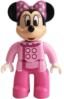 LEGO Duplo Figure Lego Ville Minnie Mouse Bright Pink Jacket Dark Pink Legs (6226666 / 6269853) (47394pb259) Duplo Minifigure