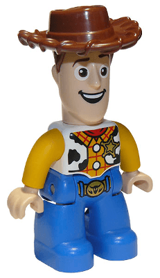 LEGO Duplo Figure Lego Ville Male Woody with Open Mouth Pattern (47394pb275) Duplo Minifigure