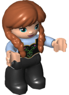 LEGO Duplo Figure Lego Ville Disney Princess Anna Bright Light Blue Top (47394pb276) Duplo Minifigure
