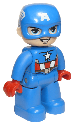 LEGO Duplo Figure Lego Ville Captain America (47394pb281) Duplo Minifigure