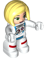 LEGO Duplo Figure Lego Ville Astronaut Female White Spacesuit (47394pb310) Duplo Minifigure