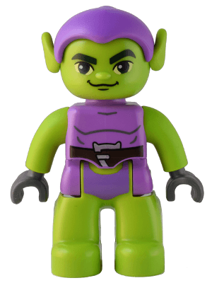 LEGO Duplo Figure Lego Ville Green Goblin Medium Lavender Outfit (47394pb338) Duplo Minifigure