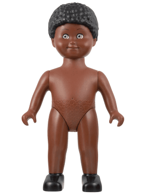 LEGO Duplo Figure Doll Large without Clothes Black Coiled Hair Reddish Brown Body (61295pb03) Duplo Minifigure