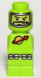 LEGO Microfigure Lunar Command Lime (85863pb014) City Minifigure