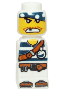 LEGO Microfigure Pirate Plank Pirate White (85863pb019) City Minifigure