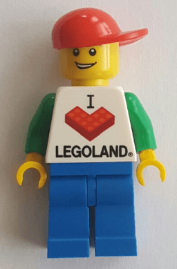 LEGO LEGOLAND Park Male I Brick LEGOLAND Top Red Short Bill Cap (LLP006) minifigure