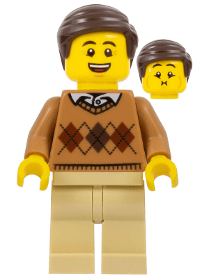 LEGO LEGOLAND Park Male with Dark Brown Hair (LLP015) LEGO Minifigure