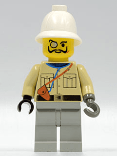 Lord Sam Sinister / Baron von Barron - Tan Shirt, Light Gray Legs, White Pith Helmet