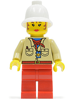 Pippin Reed / Miss Gail Storm - Tan Shirt, Red Legs, White Pith Helmet