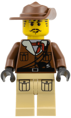 LEGO Johnny Thunder with Tan Legs with Pockets and Black Hands (adv037) Adventurers Minifigure