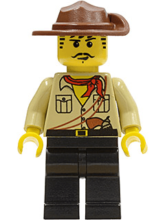 LEGO Johnny Thunder in Desert Outfit with Cleft Chin (Orient Expedition) (adv051) Adventurers Minifigure