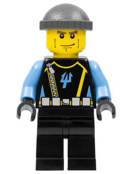 LEGO Aquaraider Diver 4 (aqu018) minifigure