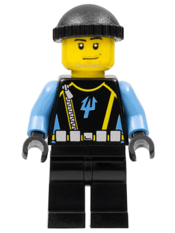 LEGO Aquaraider Diver 5 (aqu019) minifigure