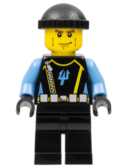 LEGO Aquaraider Diver 4 (aqu027) minifigure