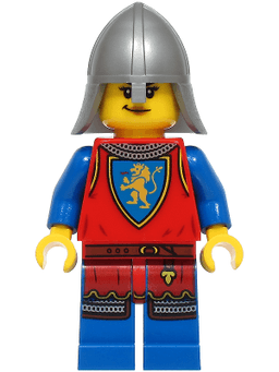 Lion Knight - Female, Flat Silver Neck Protector
