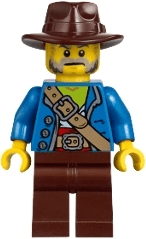 Bandit - Male, Blue Coat, Dark Brown Legs, Dark Brown Fedora