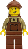 Gold Mine Miner - Male, Dark Tan Shirt with Reddish Brown Apron, Reddish Brown Legs, Flat Cap and Backpack