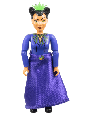 Belville Female, Adult Woman (Queen) - Black Pants, Violet Top with Scalloped Collar Pattern, Black Hair, Black Shoes, Skirt, Tiara