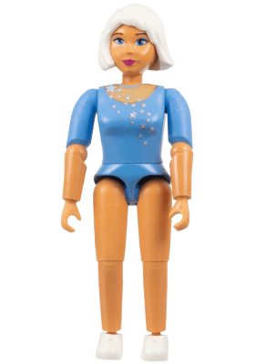 Belville Female, Adult Woman (Stella) - Medium Blue Top with Stars Pattern, White Hair, White Shoes (4129894)