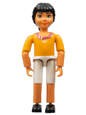 Belville Female - Medium Orange Top with Floral Garland with Butterfly and Ribbon Pattern (Rosita) (4143500)