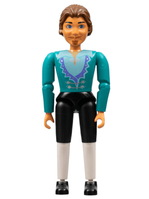 Belville Male - King with White and Black Pants, Dark Turquoise Shirt, Brown Hair (4163794)