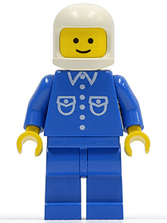 Shirt with 6 Buttons - Blue, Blue Legs, White Classic Helmet