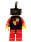 Classic - Knights Tournament Knight Black, Red Legs with Black Hips, Light Gray Helmet, Black Visor