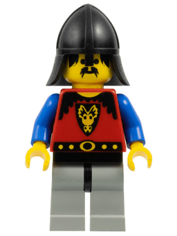 Dragon Knights - Knight 1, Light Gray Legs with Black Hips, Black Neck-Protector