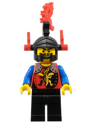 Dragon Knights - Knight 2, Black Legs, Black Dragon Helmet, Red Plumes