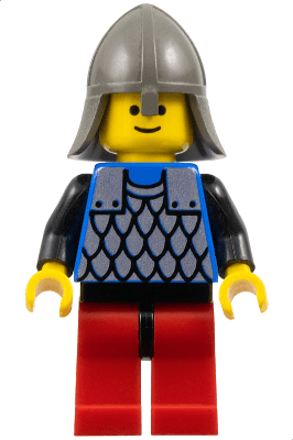Scale Mail - Blue, Red Legs with Black Hips, Dark Gray Neck-Protector