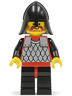 Scale Mail - Red with Black Arms, Black Legs with Red Hips, Black Neck-Protector