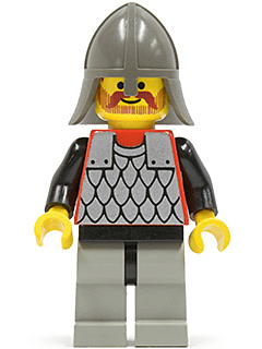 Scale Mail - Red with Black Arms, Light Gray Legs with Black Hips, Dark Gray Neck-Protector