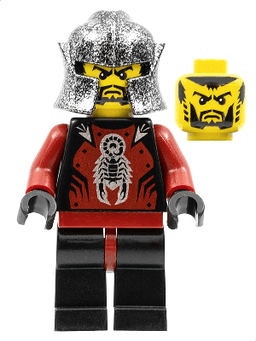 Knights Kingdom II - Shadow Knight, Speckle Black-Silver Helmet