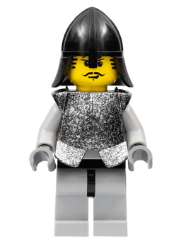 Breastplate - Armor over Light Bluish Gray, Black Neck-Protector, Black Moustache